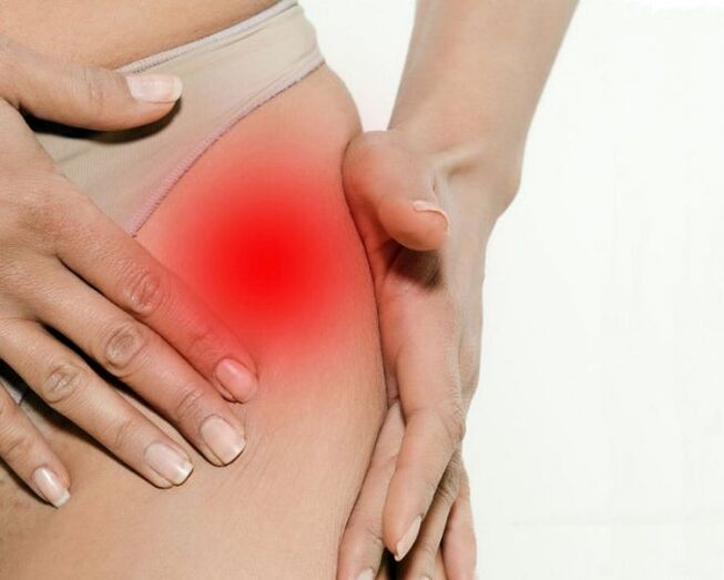 Pain in groin and thigh with osteoarthritis of the hip joint